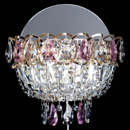 Бра Астра розовая в Саратове Гусь Хрустальный