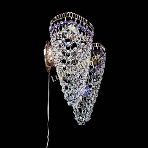 Бра Бутоны №2 фиолетовая в Саратове Гусь Хрустальный