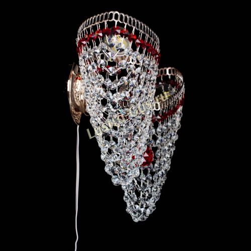 Бра Бутоны №2 красная в Саратове Гусь Хрустальный