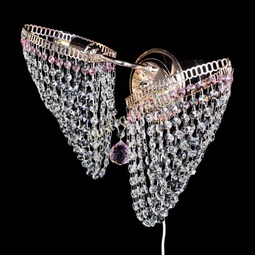 Бра Бутоны №2 розовая в Саратове Гусь Хрустальный