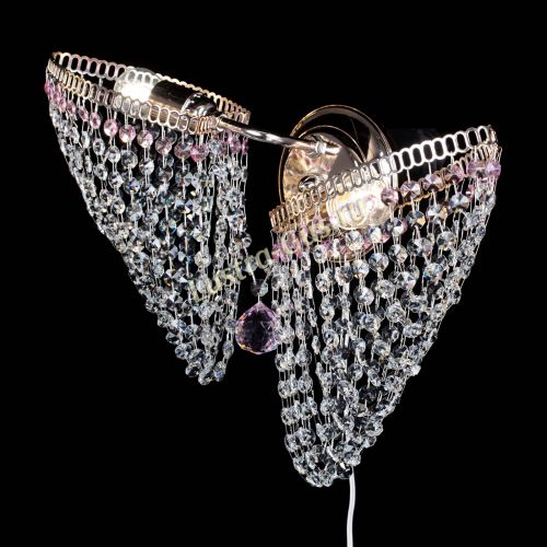 Бра Бутоны №2 розовая в Саратове Гусь Хрустальный