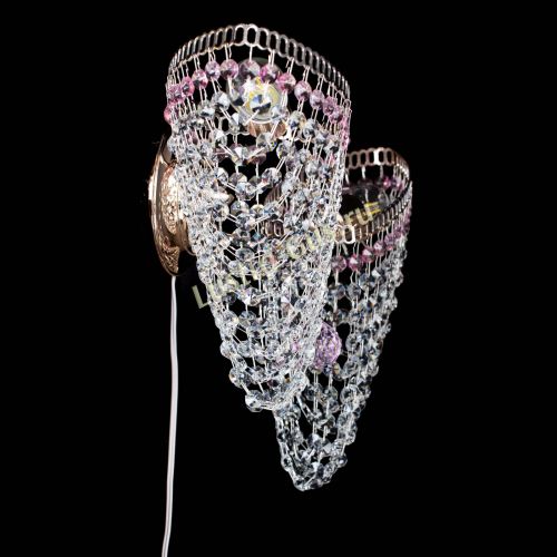 Бра Бутоны №2 розовая в Саратове Гусь Хрустальный