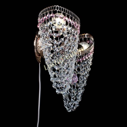 Бра Бутоны №2 розовая в Саратове Гусь Хрустальный