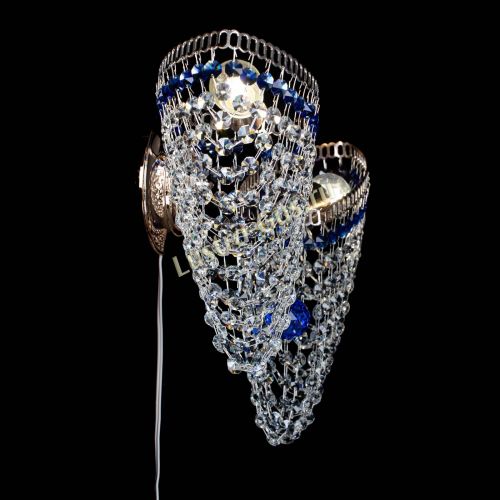 Бра Бутоны №2 синяя в Саратове Гусь Хрустальный