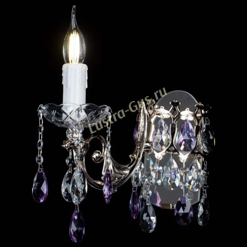 Бра Елизавета №1 мини фиолетовая в Саратове Гусь Хрустальный