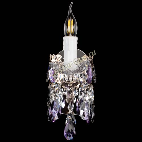 Бра Елизавета №1 мини фиолетовая в Саратове Гусь Хрустальный