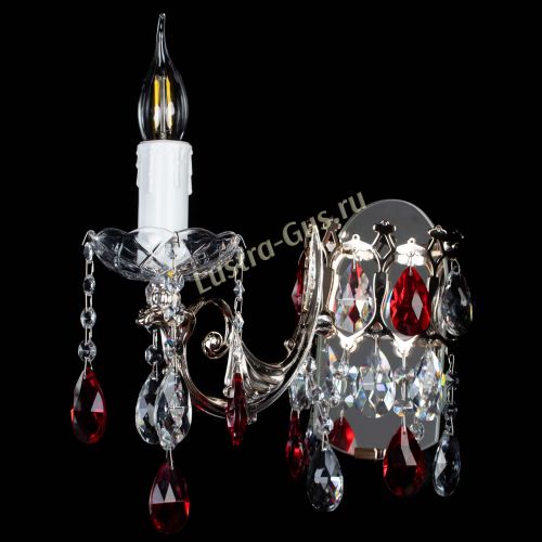 Бра Елизавета №1 мини красная в Саратове Гусь Хрустальный