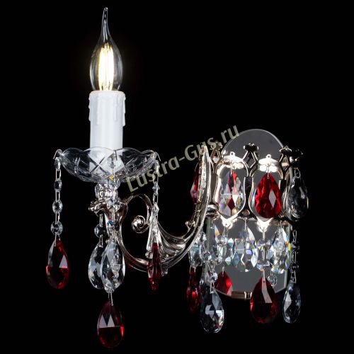 Бра Елизавета №1 мини красная в Саратове Гусь Хрустальный