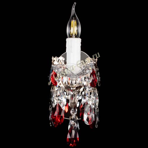 Бра Елизавета №1 мини красная в Саратове Гусь Хрустальный