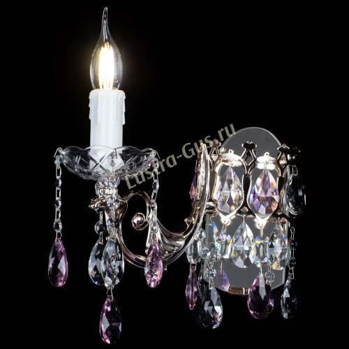 Бра Елизавета №1 мини розовая в Саратове Гусь Хрустальный