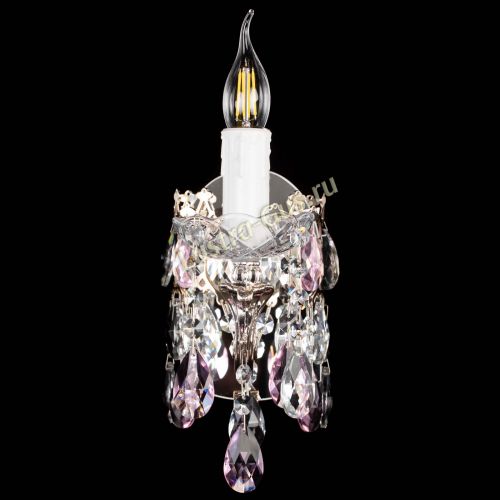 Бра Елизавета №1 мини розовая в Саратове Гусь Хрустальный