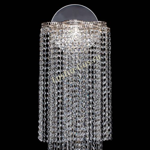 Бра Камелия №1 каскад розовая в Саратове Гусь Хрустальный