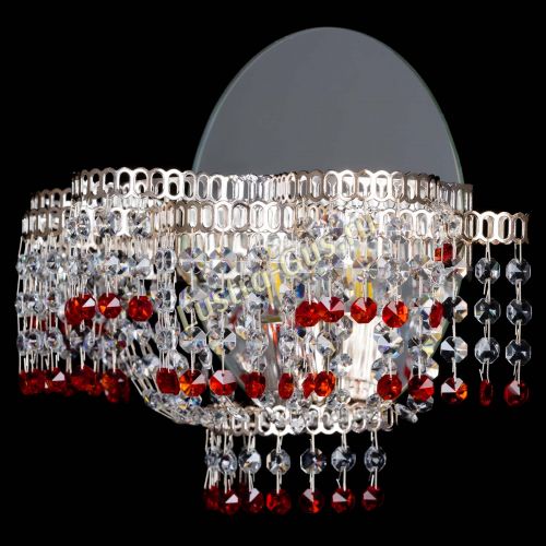 Бра Камелия обтикон Красная в Саратове Гусь Хрустальный