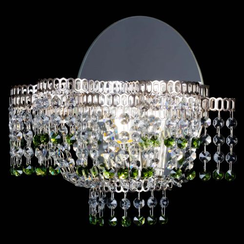 Бра Камелия обтикон Зеленая в Саратове Гусь Хрустальный