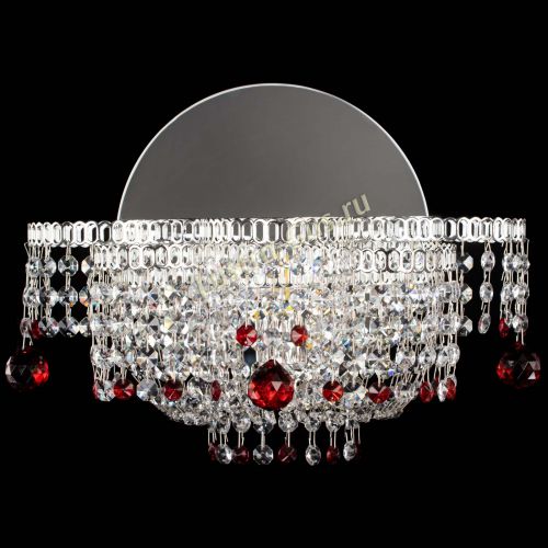 Бра Камелия шар красная в Саратове Гусь Хрустальный