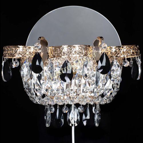 Бра Камея Флора черная в Саратове Гусь Хрустальный