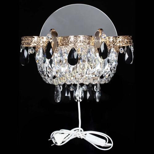 Бра Камея Флора черная в Саратове Гусь Хрустальный