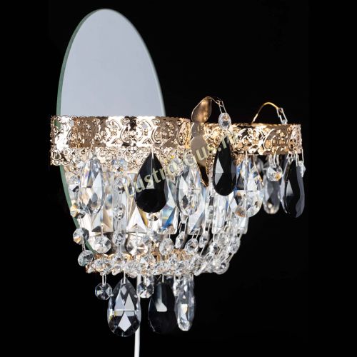 Бра Камея Флора черная в Саратове Гусь Хрустальный