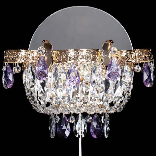 Бра Камея Флора фиолетовая в Саратове Гусь Хрустальный