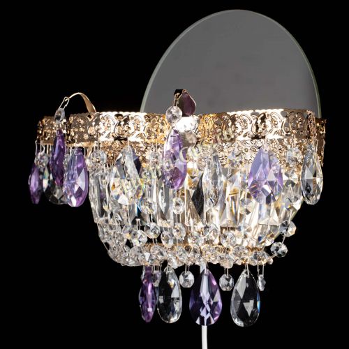 Бра Камея Флора фиолетовая в Саратове Гусь Хрустальный