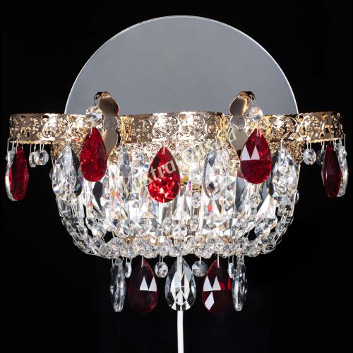 Бра Камея Флора красная в Саратове Гусь Хрустальный