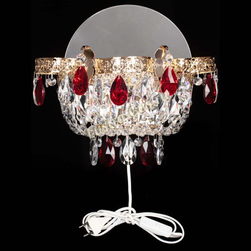 Бра Камея Флора красная в Саратове Гусь Хрустальный