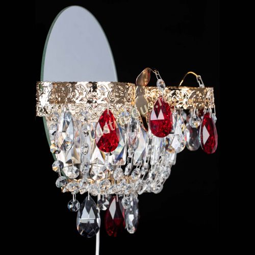 Бра Камея Флора красная в Саратове Гусь Хрустальный