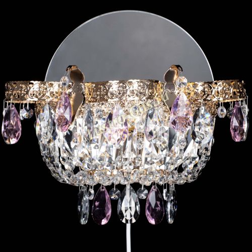 Бра Камея Флора розовая в Саратове Гусь Хрустальный