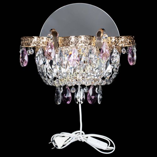 Бра Камея Флора розовая в Саратове Гусь Хрустальный