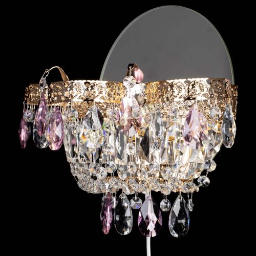 Бра Камея Флора розовая в Саратове Гусь Хрустальный