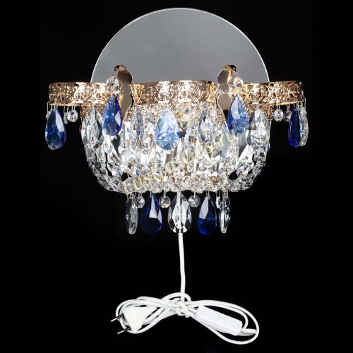 Бра Камея Флора синяя в Саратове Гусь Хрустальный