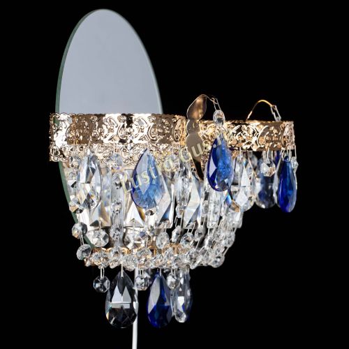 Бра Камея Флора синяя в Саратове Гусь Хрустальный