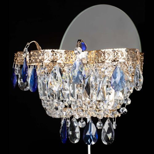 Бра Камея Флора синяя в Саратове Гусь Хрустальный