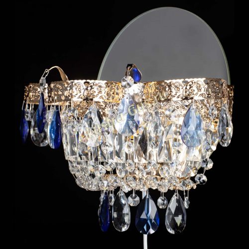 Бра Камея Флора синяя в Саратове Гусь Хрустальный