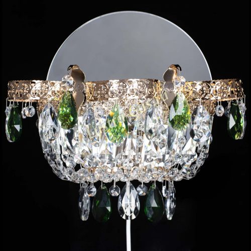 Бра Камея Флора зеленая в Саратове Гусь Хрустальный