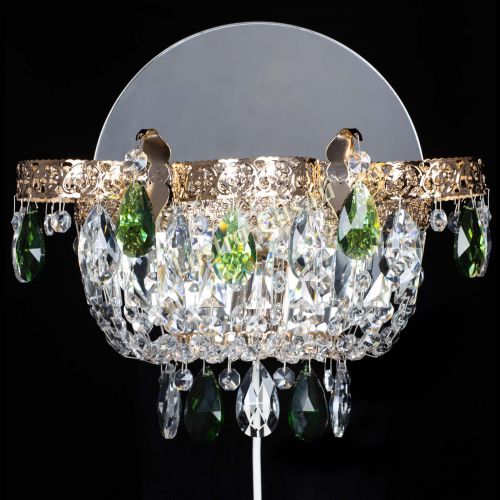 Бра Камея Флора зеленая в Саратове Гусь Хрустальный