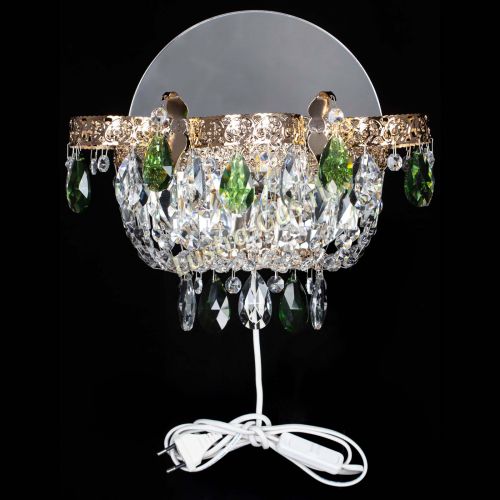 Бра Камея Флора зеленая в Саратове Гусь Хрустальный