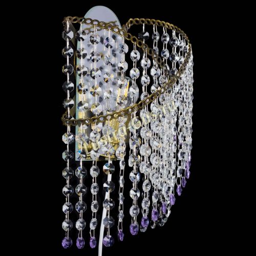 Бра Космея №1 фиолетовая под бронзу в Саратове Гусь Хрустальный