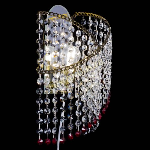 Бра Космея №1 красная под бронзу в Саратове Гусь Хрустальный