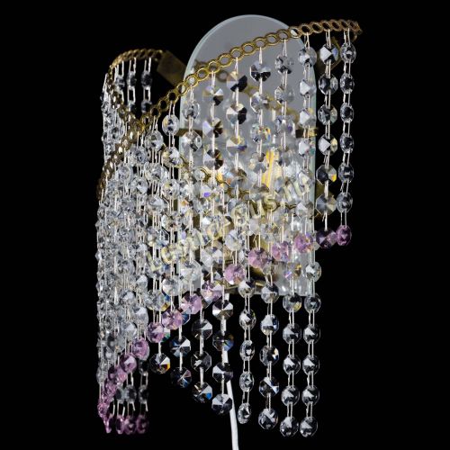 Бра Космея №1 розовая под бронзу в Саратове Гусь Хрустальный