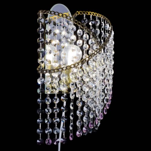 Бра Космея №1 розовая под бронзу в Саратове Гусь Хрустальный