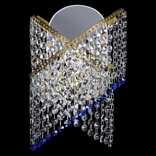 Бра Космея №1 синяя под бронзу в Саратове Гусь Хрустальный