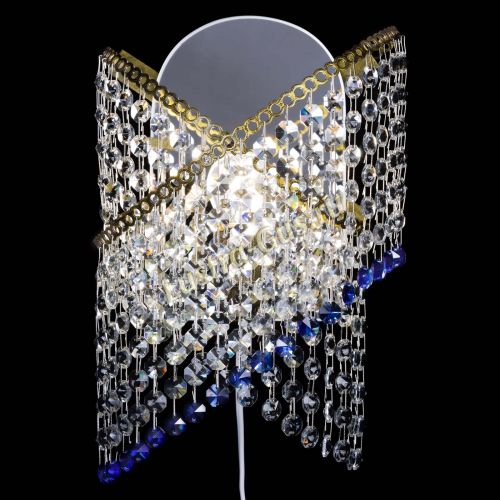 Бра Космея №1 синяя под бронзу в Саратове Гусь Хрустальный