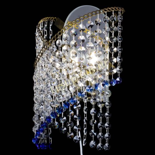 Бра Космея №1 синяя под бронзу в Саратове Гусь Хрустальный