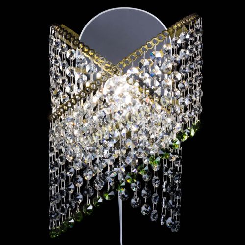 Бра Космея №1 зеленая под бронзу в Саратове Гусь Хрустальный