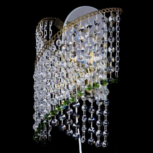 Бра Космея №1 зеленая под бронзу в Саратове Гусь Хрустальный