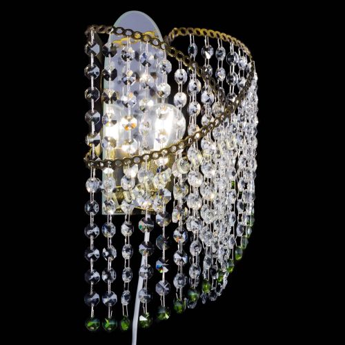 Бра Космея №1 зеленая под бронзу в Саратове Гусь Хрустальный