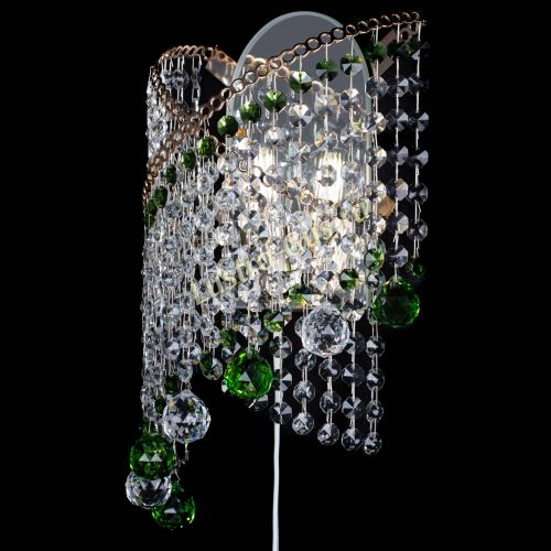 Бра Космея №3 зеленая в Саратове Гусь Хрустальный