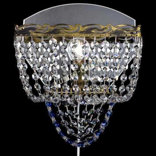 Бра Квадрат №2 под бронзу Синяя в Саратове Гусь Хрустальный