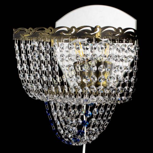 Бра Квадрат №2 под бронзу Синяя в Саратове Гусь Хрустальный